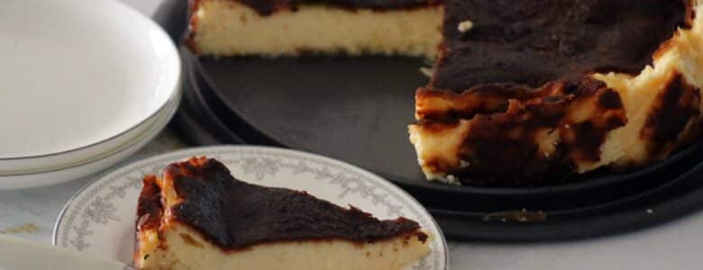 עוגת גבינה באסקית ללא גלוטן