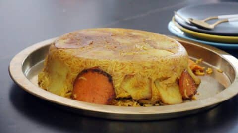 מתכון למקלובה צמחונית עם ירקות