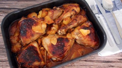 עוף עם אננס בתנור