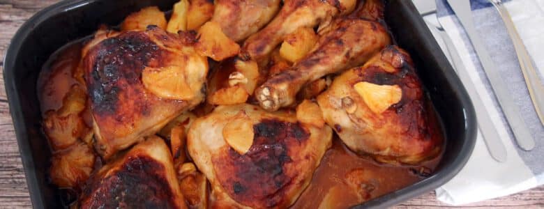 עוף עם אננס בתנור