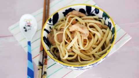 מוקפץ לילדים עוף עם נודלס