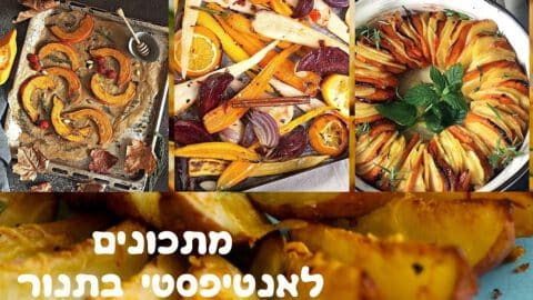 7 מתכונים לאנטיפסטי ירקות בתנור