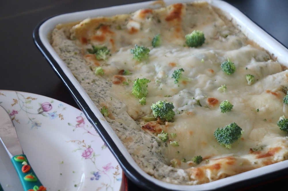 לזניה ברוקולי עם גבינות