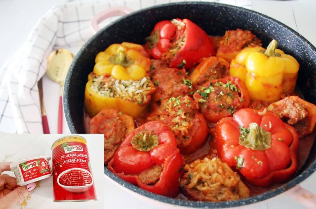 ירקות ממולאים ברוטב עגבניות טעים אש!