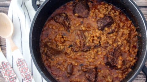 מתכון לחמין חיטה עם בשר