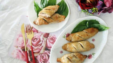 נתחי סלמון בבצק עלים כשר לפסח