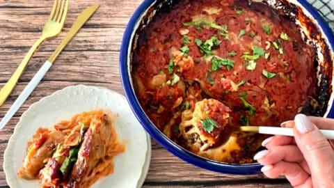 אצבעות כרוב ממולא בתנור