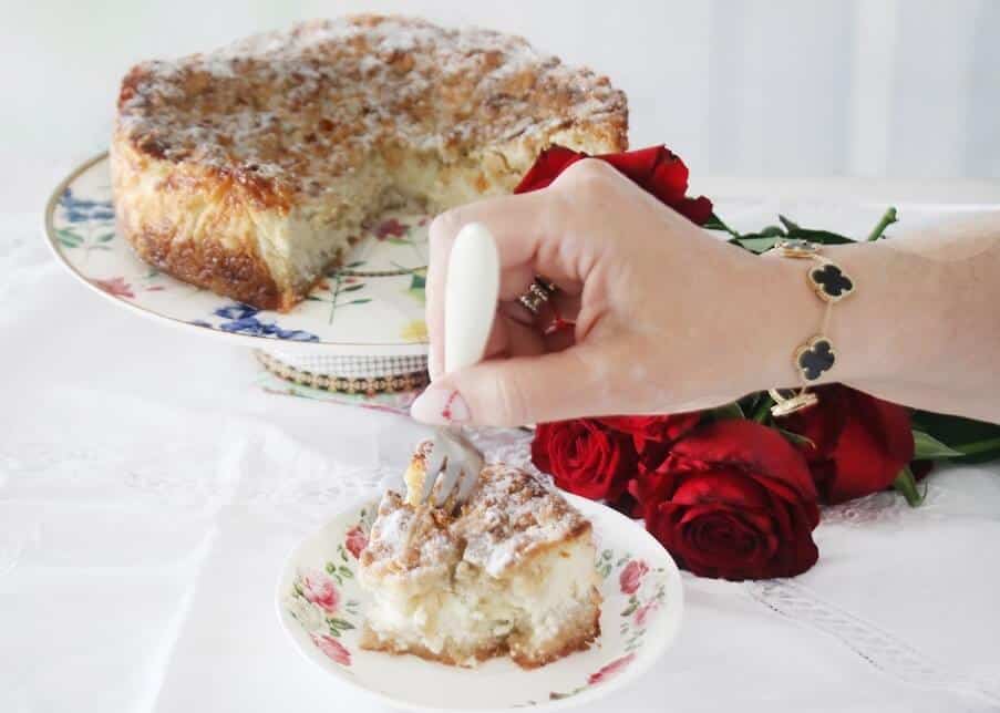 עוגת גבינה פירורים אפויה חלומית