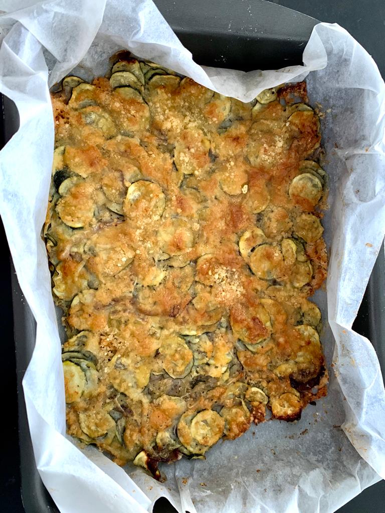 קרפצ'יו זוקיני בתנור בעשר דקות