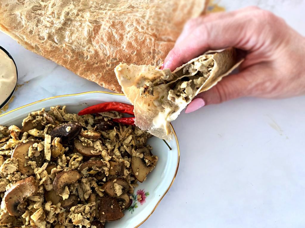 מתכון לשווארמה טופו עם פטריות