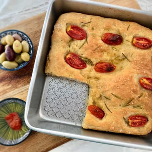 פוקצ'ה פריכה ללא לישה