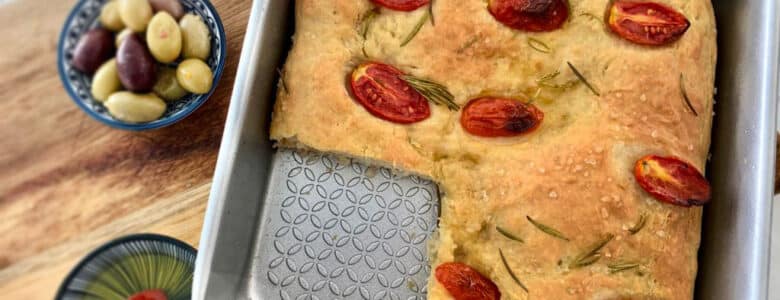 פוקצ'ה פריכה ללא לישה