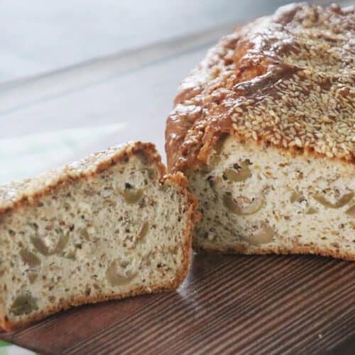 לחם טחינה עם זיתים ללא גלוטן