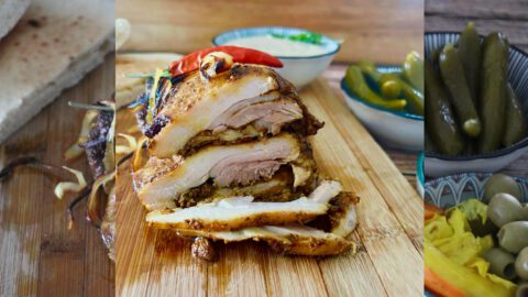 שווארמה פרגיות בתבנית בתנור