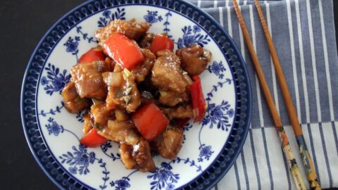 עוף פריך עם גמבה בסגנון אסייתי