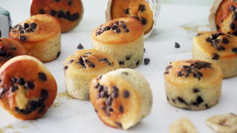 מאפינס בננה ושוקולד צ'יפס לסוכות