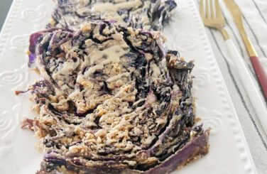 כרוב סגול אפוי בתנור בשני טעמים