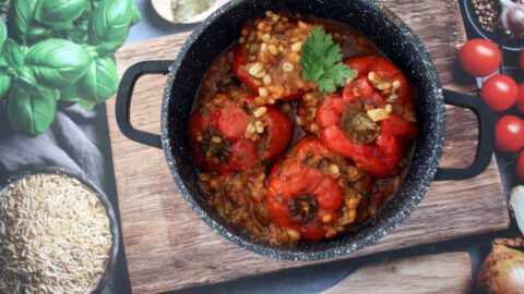 מתכון לפלפלים ממולאים בגריסים