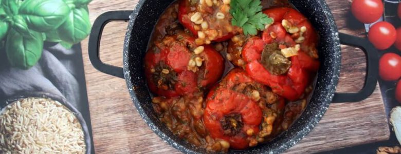 מתכון לפלפלים ממולאים בגריסים