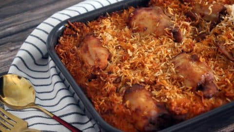 פרגיות ואורז בתנור בתבנית אחת