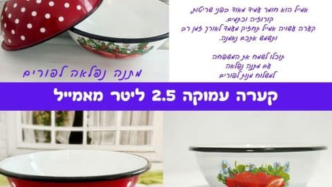 קערה עמוקה 2.5 ליטר מאמייל