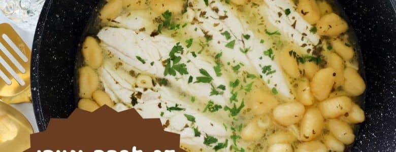 דג לברק עם ניוקי ברוטב לימון ושום