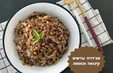 מג'דרה עדשים קינואה וכוסמת