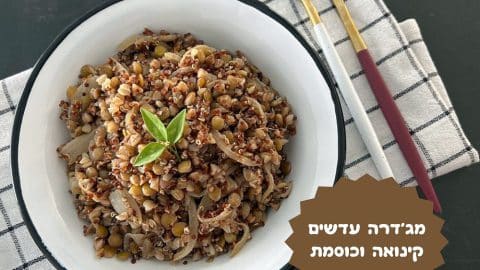 מג'דרה עדשים קינואה וכוסמת