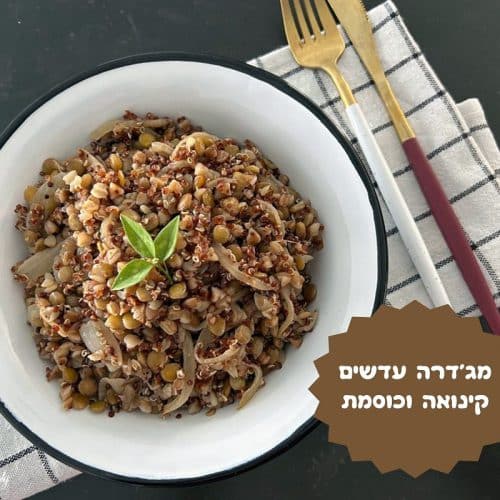 מג'דרה עדשים קינואה וכוסמת