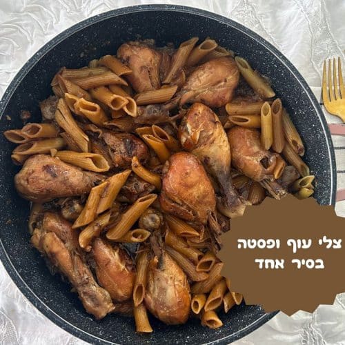 צלי עוף ופסטה בסיר אחד