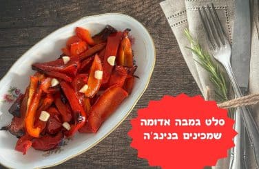 סלט פלפל אדום שמכינים בנינג'ה