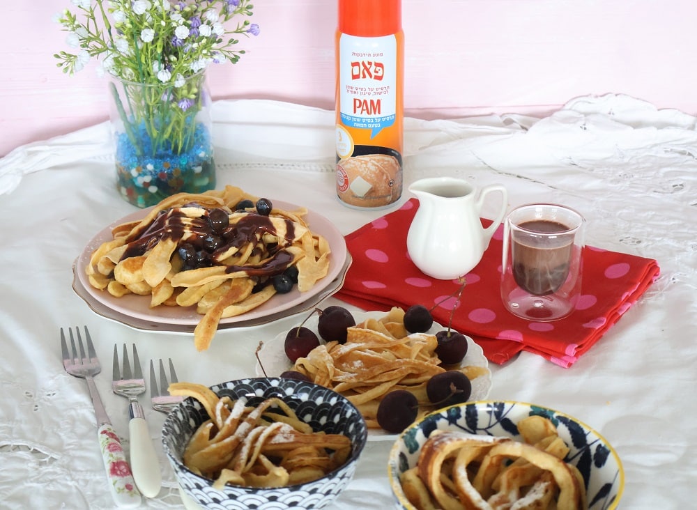 פנקייק פסטה חוטים במקום עיגולים