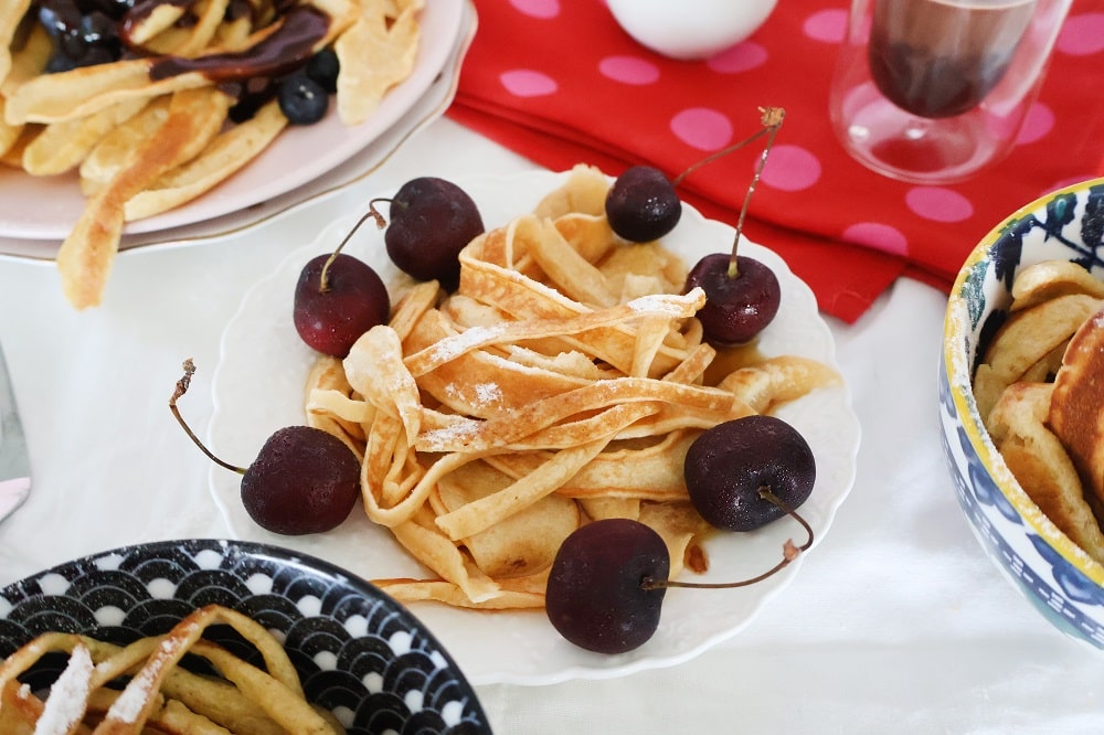 פנקייק פסטה חוטים במקום עיגולים