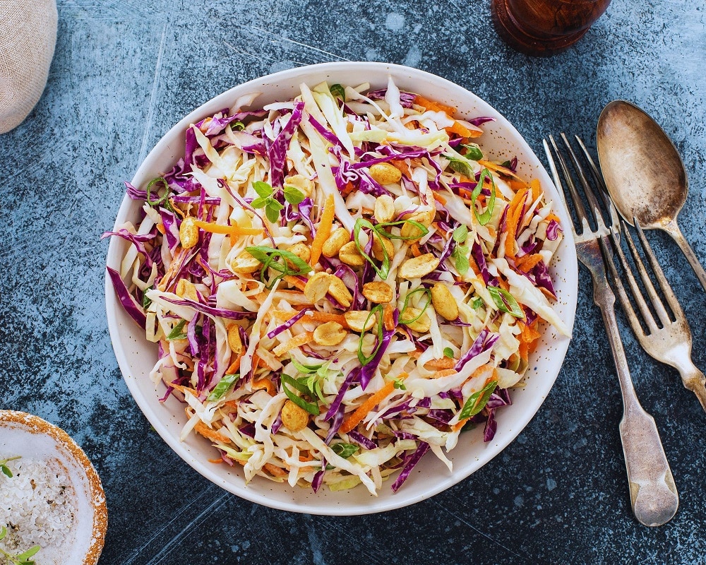 סלט כרוב בשלושה צבעים1