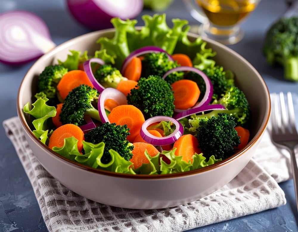 סלט קיץ של ברוקולי וגזר