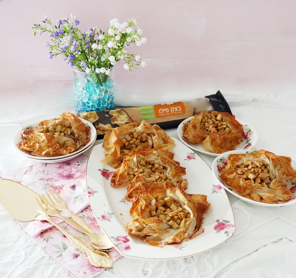 פרחי תפוחים בבצק פילו