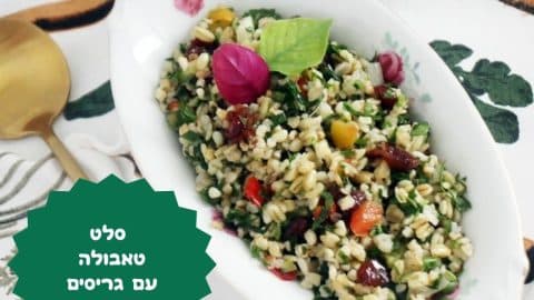 סלט טאבולה עם גריסים וחמוציות