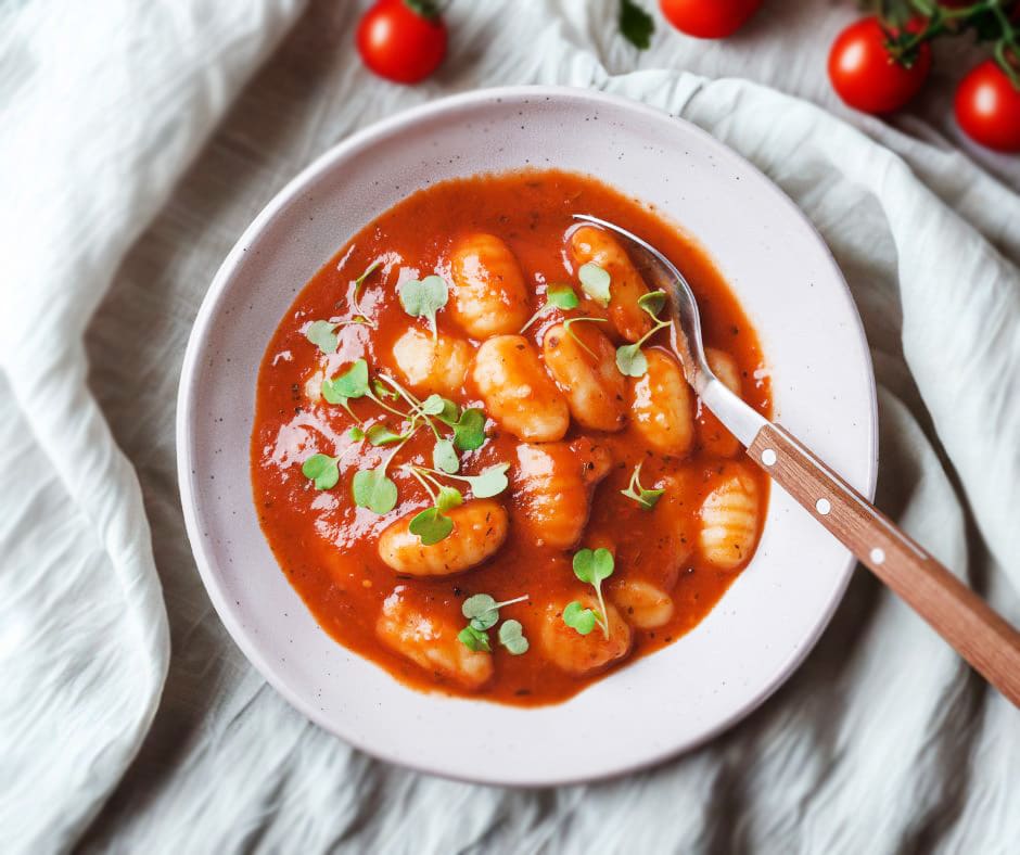 מרק עגבניות עם ניוקי