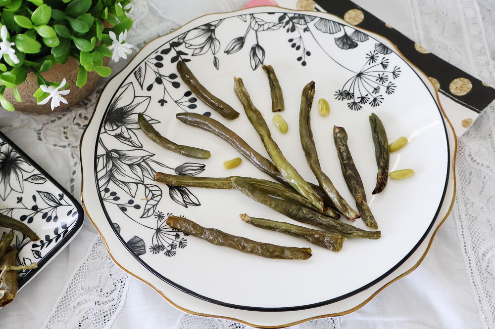 צ'יפס שעועית ירוקה בתנור