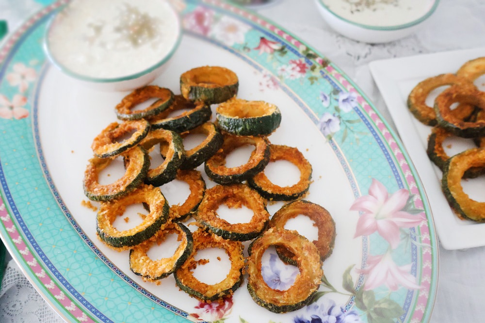 פרוסות זוקיני ופרמז'ן בתנור 