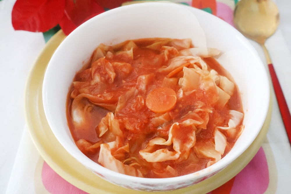 מרק כרוב וגזר סמיך