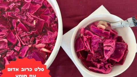 סלט כרוב אדום בחומץ