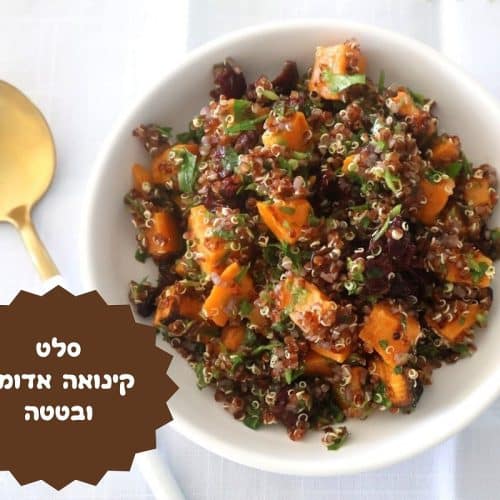 סלט קינואה אדומה ובטטה