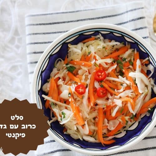 סלט כרוב וגזר פיקנטי