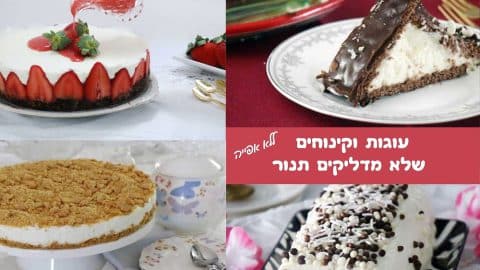 עוגות וקינוחים שלא מדליקים תנור