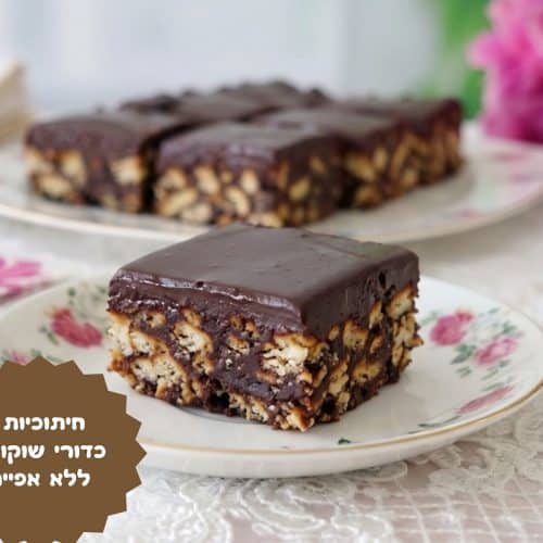 חיתוכיות כדורי שוקולד ללא אפייה